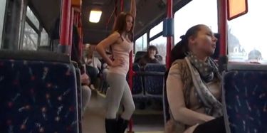 Asian fucking on a public bus