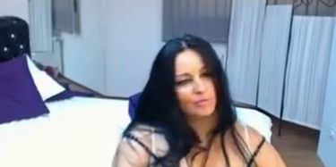 Cam girl video shows a bbw Arabian chick with big boobs