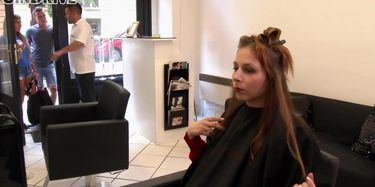 MILFis dominated in a hair salon
