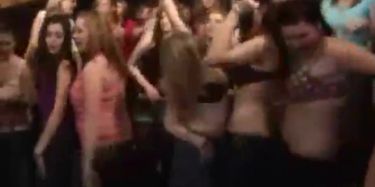 Naked dancing and wild group party sex